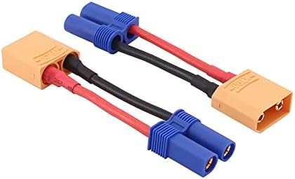 rflaueo 4шт XT90 на ЕС5 Мъжки Женски RC Жак Адаптер с тел 14awg 2 инча (E48-4)