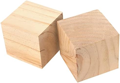 Комплект от 60 дървени Кубчета JAPCHET, 2-Инчов Блокове от естествен Незаконченного дърво, Празни Дървени Кубчета за занаяти собствените си ръце, Производство на Пъзели, Рисуване, Дърворезба