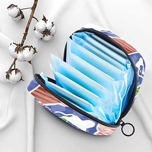Чанта за съхранение на Хигиенни Кърпички ORYUEKAN, Преносима Чанта за жени и Момичета, Чанта за Купата на Менструална, Cartoony Фигура на Сладолед