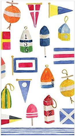 Кърпички за кърпи Caspari Nantucket За гости - 15 броя За опаковане