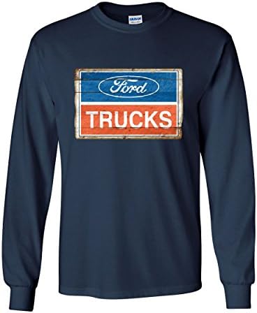 Тениска с Дълъг Ръкав Ford Trucks Old Sign Лицензиран Ford Built Tough