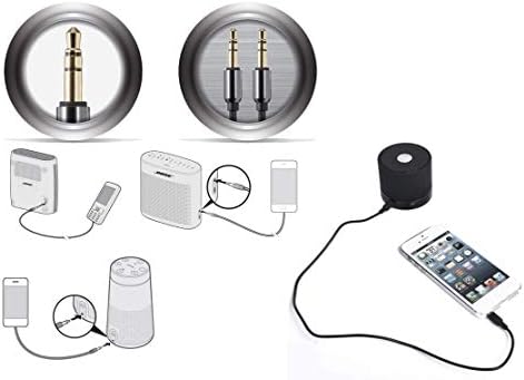 Съвместим с брендазом Стерео Мини Допълнителен аудио кабел 3.5 мм TRS за Bose SoundLink Color II, динамиката на Revolve + Bluetooth. (3 метра)