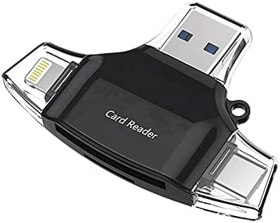 Смарт притурка на BoxWave, който е съвместим с Ulefone Armor 13 (смарт притурка от BoxWave) - Устройство за четене на SD карти AllReader, четец за карти microSD, SD, Compact USB за Ulefone Armor 13 - катранен