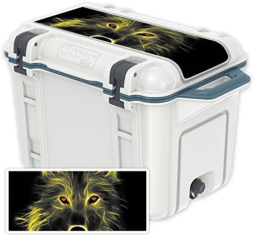 Калъф MightySkins (охладител в комплекта не са включени), Съвместим с капак охладител OtterBox Venture 45 кв. - Neon Wolf | Защитно, здрава и уникална vinyl стикер | Лесно се нанася | Произв?