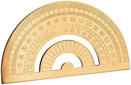 Цельнокроеное рокля Злато Месинг Ретро Полукръг Транспортир За Рисуване Мед Линия Ъгъл Инструмент за Измерване на Канцеларски материали Математика Геометрия Под