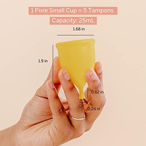 Менструална Чаша Pixie 3-Минутна двойна котела-за Пречистване с Автоматично выключением време - Малък многократна употреба на Тампон за Менструална чаша и Алтернативна уплътнение - Гел за миене на съдове за пътуване