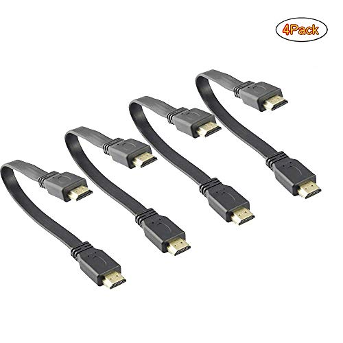 MMNNE 10-инчов 25 см кабел HDMI мъж към мъж, Високоскоростен HDMI кабел HDTV - Поддържа Ethernet, 3D Черен