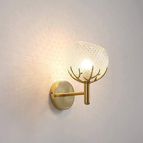 UASTE Gold Art, с монтиран на стената Лампа Прост Модерна Стъклена Топка ТЕЛЕВИЗИЯ Фон, с монтиран на стената Лампа G9 LED Външен Лампа