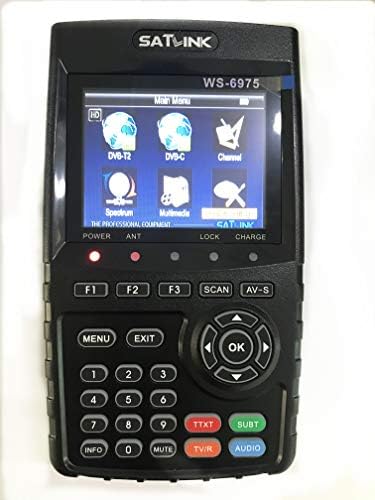 Приемник SATLINK WS-6975 DVB-T2 Digital Terrestrial Meter Finder с поддръжка на MPEG-2/MPEG4 H. 265 Поддържа QPSK, 16QAM, 64QAM, 256QAM