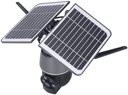 Qinlorgo Външна Солнцезащитная камера с откриване на PIR с висока конверсией на 360 градуса, Автоматично включване на батерията с превръщането наклон, Цветна камера за Нощно виждане с домашен оповещением (4G AU)