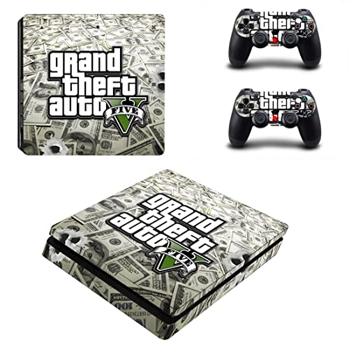 За PS4 ОБИЧАЙНАТА игра Grand GTA Theft And Auto Стикер на кожата PS4 или PS5 За конзолата PlayStation 4 или 5 и контролери Vinyl Стикер DUC-5812