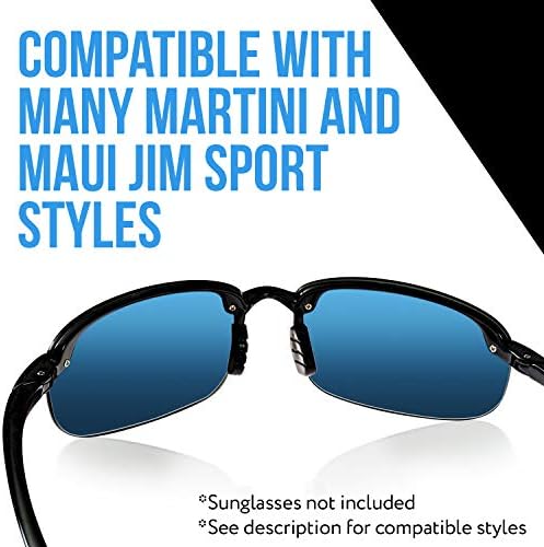 Носа облицовка IMPRESA [2 чифта] за слънчеви очила Maui Джим Sport и Martini Sport - работа на смени носа част - на лигавицата на Носа лесно се поставят - Силиконови носа облицовка за слънчеви очила