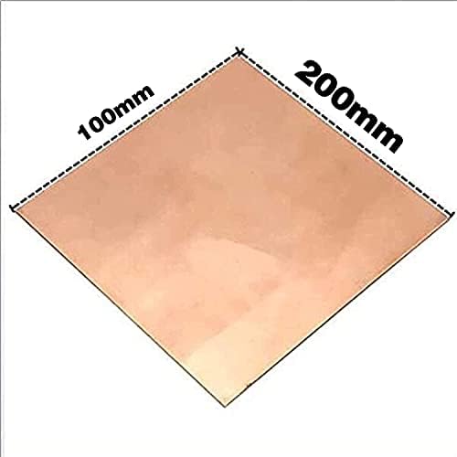 NIANXINN Медни листа фолио Мед метален лист Фолио PlateCut Медни Метална плоча Латунная табела (3ШТ) Листа (Размер: 100x200x1,5 мм)