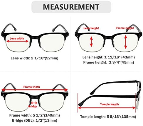 Eyekepper 4-Pack Прогресивно Многофокусные Очила за Четене С Блокиране на Синя Светлина за Жените И Мъжете, Мултифокална Ридеры Без Линии
