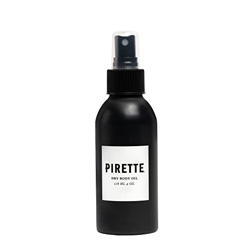 PIRETTE Body Dry Oil, Дамски Хидратиращ маска за коса и тяло в плажен стил с кокосово масло и витамин е, 4 ет. унция