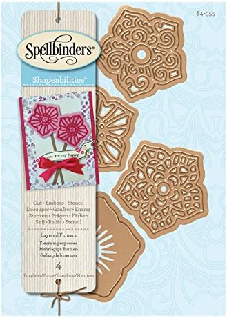 Spellbinders S4-355 Възможности за Даване на форма Многослойно Шаблони за пробиване на Цветя