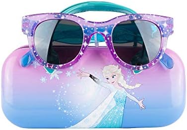 Детски слънчеви очила Frozen II за момичета, Слънчеви очила за деца с футляром за детски очила (Един размер, Frozen6)
