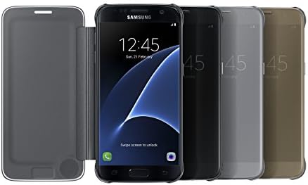 Калъф Samsung Galaxy S7 с панти капак S-Clear View - черно (НЕ е за S7 EDGE)