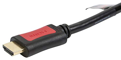 Активен високоскоростен HDMI кабел серия Monoprice Select, 4K при 24 Hz, 10,2 Gbit/s, 28AWG, CL2, 25 фута, черен