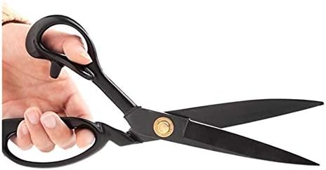 Шевни ножици за левичари 10 инча (25,5 см) - Ножици за шивашки на тъкани, Портновские Ножици за левичари за разкрой на тъкани, Кожа, дрехи, хартия, суровини (Черни)