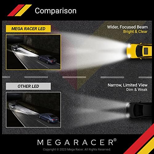 Led крушки за фаровете Mega Racer H4/9003/HB2 - ОТ 6000 ДО бриллиантово-бяло, 12, 40 W 8000 Лумена, led чипове най-високо качество, клас на водонепропускливост IP68, Аксесоари за подмяна на