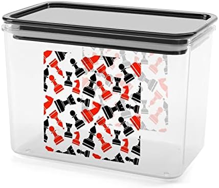 Чекмеджета за съхранение на Шахматен Контейнер за съхранение на Хранителни Продукти, Пластмасови, Прозрачни С Уплътнителен Капак