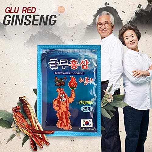 Корейски Помощ за облекчаване на болки с Червен женшен Glu Сапониновые Лепенки, 4 кутии (100EA)