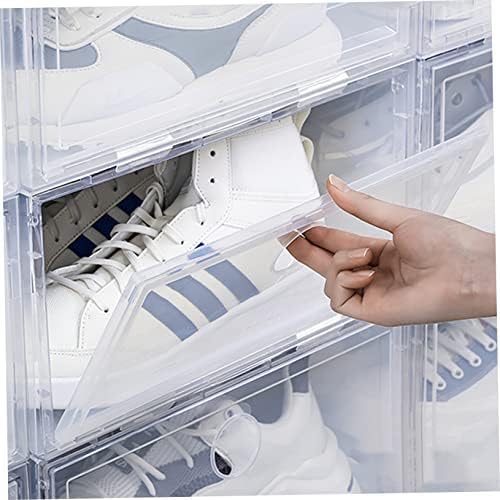 Cabilock 2 бр Пластмасова Прозрачна Кутия за Обувки Прозрачен Контейнер с Капак на Контейнер за Подробности Чекмеджето За Обувки, Кутии За съхранение на обувки Прост Органайзер За обувки джоб За Съхранение на Пластмасов