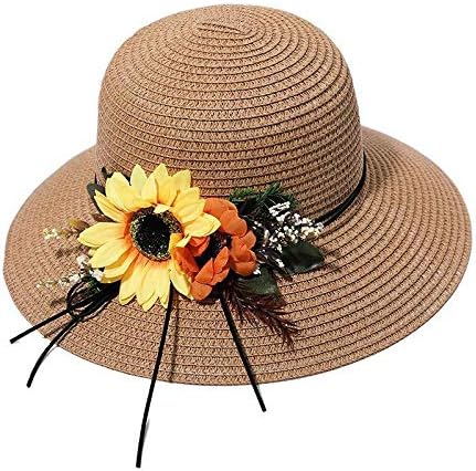 Дамска Сламена шапка с широка периферия, защищающая от Слънцето, Лятна Плажна шапка и шапки във формата на Семе.(LDZ55)