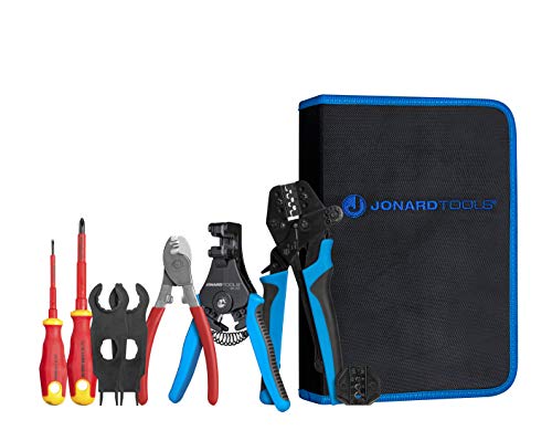 Набор от инструменти Jonard Tools SPK-100 за кримпване на слънчеви панели за контакти конектори MC3 и MC4 с Прилагаемыми Гаечными ключове и Изолирани Отвертками