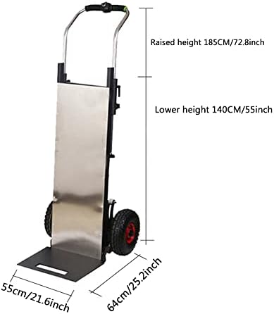 FAXIOAWA 48V 30AH Електрически Автомобили Ръчна Количка За изкачване на стълби, Тежкотоварни Количка за изкачване и спускане по стълбите с Телескопична дръжка и Твърди Гу