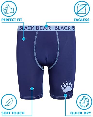 Бельо за момчета Black Bear – 4 опаковки Компрессионных боксови страхливци Long Leg Performance (4-18)