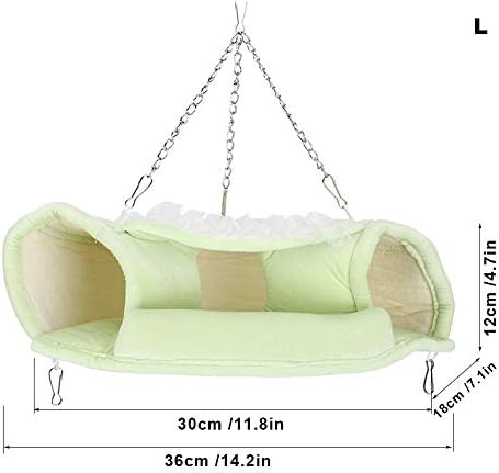 FAMKIT Малък Тунел за домашни Любимци Зимата Запазва Топлината Хамак Канал Подвесная Легло за Захарна Планер Хамстер (L)