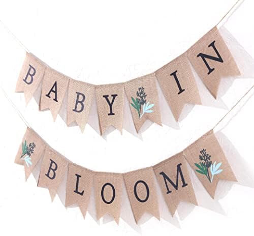 Банер Baby in Bloom от Чул - Зелени Декорации за детската душа, за да проверите за парти в чест на детската душа, Украса за разкриване на пол, Гирлянда от овесени ядки в сел?