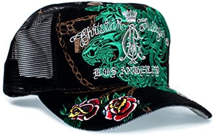 Christian Audigier Panther One-Size Унисекс-Шапка За възрастни шофьори на камиони, Черна