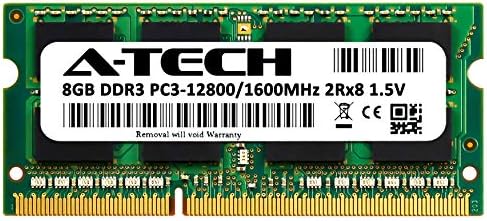 A-Tech 8 GB оперативна памет за HP 15 Series 15-G012dx - DDR3 1600 Mhz PC3-12800 Без ECC SO-DIMM 2Rx8 1,5 - Един лаптоп и записная книжка