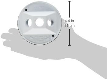Hubbell 5197-6-Раструбная Кръгла Капачка На Притежателя На Лампи В Бял Цвят