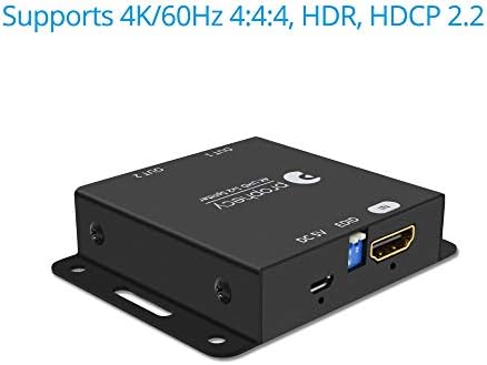 gofanco пророчеството на играта 1x2 HDMI 2,0 Ивица на 4K 60Hz YUV 4: 4:4 HDR Компактен захранва от USB, Автоматично мащабиране, за Монтиране на стена, 3D, HDCP 2.2, EDID, 18 Gbit/s, ниска консумация на енергия 2 порт
