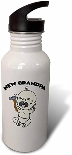 3dRose Забавен Плачущий дете с чук Нов Дядо Сатира на дядо - Бутилки за вода (wb-365240-2)