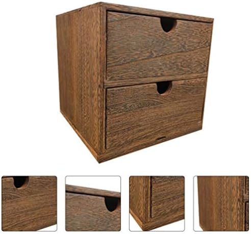 VORCOOL Кутия-Органайзер За Бижута Дървена Кутия-Органайзер Штабелируемый Кутия-Шкаф Кутия За Съхранение на Бижута За Домашния Офис Кутия-Органайзер (Кафяв) Кутия За съхранение на Бижута