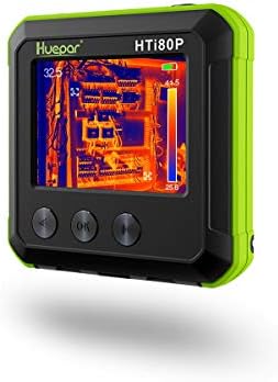 Джобен IR тепловизор, Термични камера Huepar с инфрачервен резолюция 80 x 60, Обхват на измерване 14 ° F ~ 752 ° F с дисплей 76800 пиксела, следенето на температурата и регулируема излучательной способност HTi80P