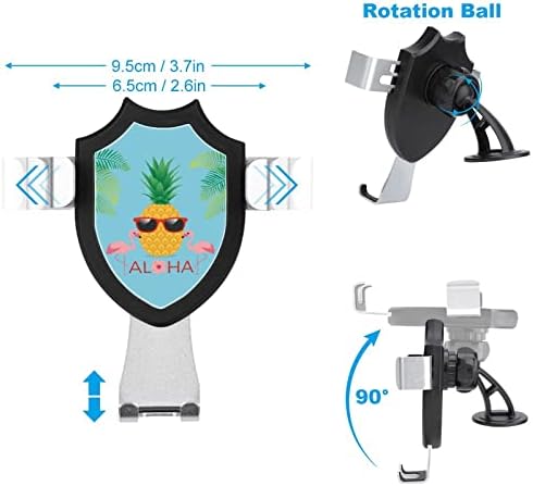 Aloha с Ананас и Фламинго Планина за телефон за Автомобил, Универсална стойка за Мобилен телефон арматурното табло, Предното Стъкло на Вентилационна Закопчалка е Подходяща за смарт телефони