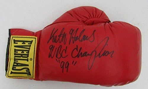 Боксови ръкавици Евърласт с автограф Кит Холмс JSA 134553 - боксови ръкавици с автограф