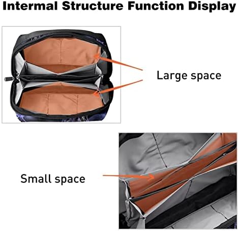 Органайзер за електроника, косметичка, органайзер за пътуване с електроника, техническа чанта, безшевни модел под формата на лилаво-медуза
