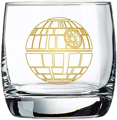 Комплект чаши за вино Междузвездни войни - Звездата на Смъртта - Коллекционный Подаръчен комплект от 2 чаши - Капацитет 10 унции - Класически дизайн - Тежка основа