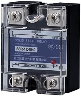 EXONGY SSR-10DD 25DD 40DD 80A 100A SSR Еднофазно реле за постоянен ток, dc 3-32 В dc и 220v dc 600 10A 25A 40A твердотельное реле DD (Размер: 40DD)
