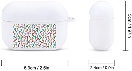 Цветна Въпрос Силиконов Защитен устойчив на удари калъф е Съвместим с калъф за безжично зареждане на устройства на Apple Airpods Pro