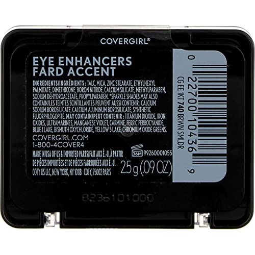 CoverGirl Eye Enhancers 1 комплект сенки за очи, кафяво тлеещ [740] 0,09 грама (опаковка от 2 броя)