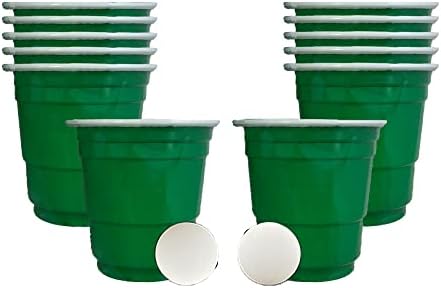 St. Patrick ' s - Комплект за игра на Бира понг в Деня на Св. Патрик at11 - Пластмасови мини-чаши и топки за коктейли - Комплект за партита от 14 теми