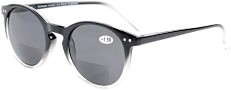 Eyekepper Спестете 10% на 2 опаковки класически бифокальных слънчеви очила Sunshine Readers, бифокални очила Черен цвят + 3.00